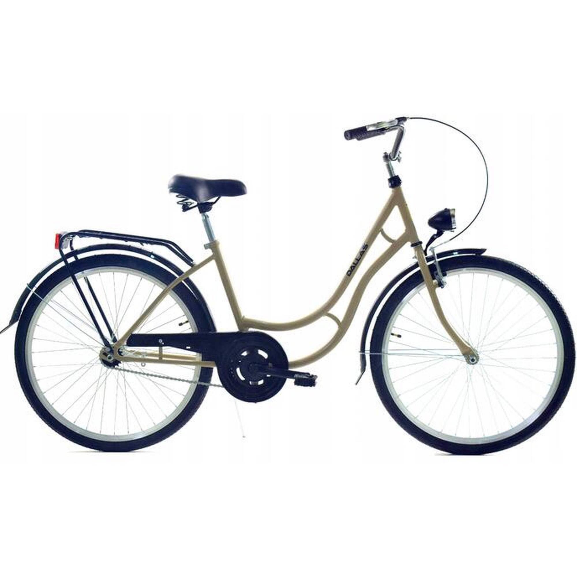 Rower Miejski Dallas Bike Retro z koszem 26 1spd