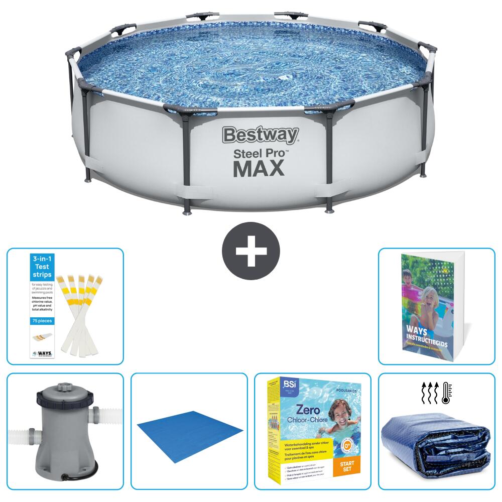 BESTWAY Basen Steel Pro MAX Okrągły - 305x76 cm - 7-częściowy S245