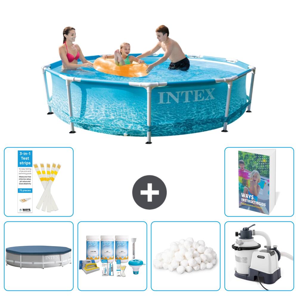 INTEX Basen ze stelażem Okrągły - 305x76 cm - 7-częściowy S15