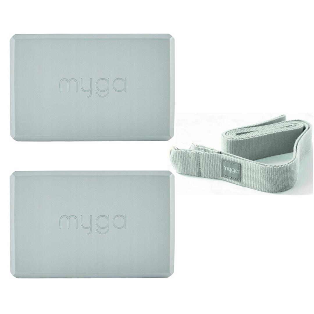 Zestaw do jogi Myga – klocek Foam Block + pasek 2 w 1
