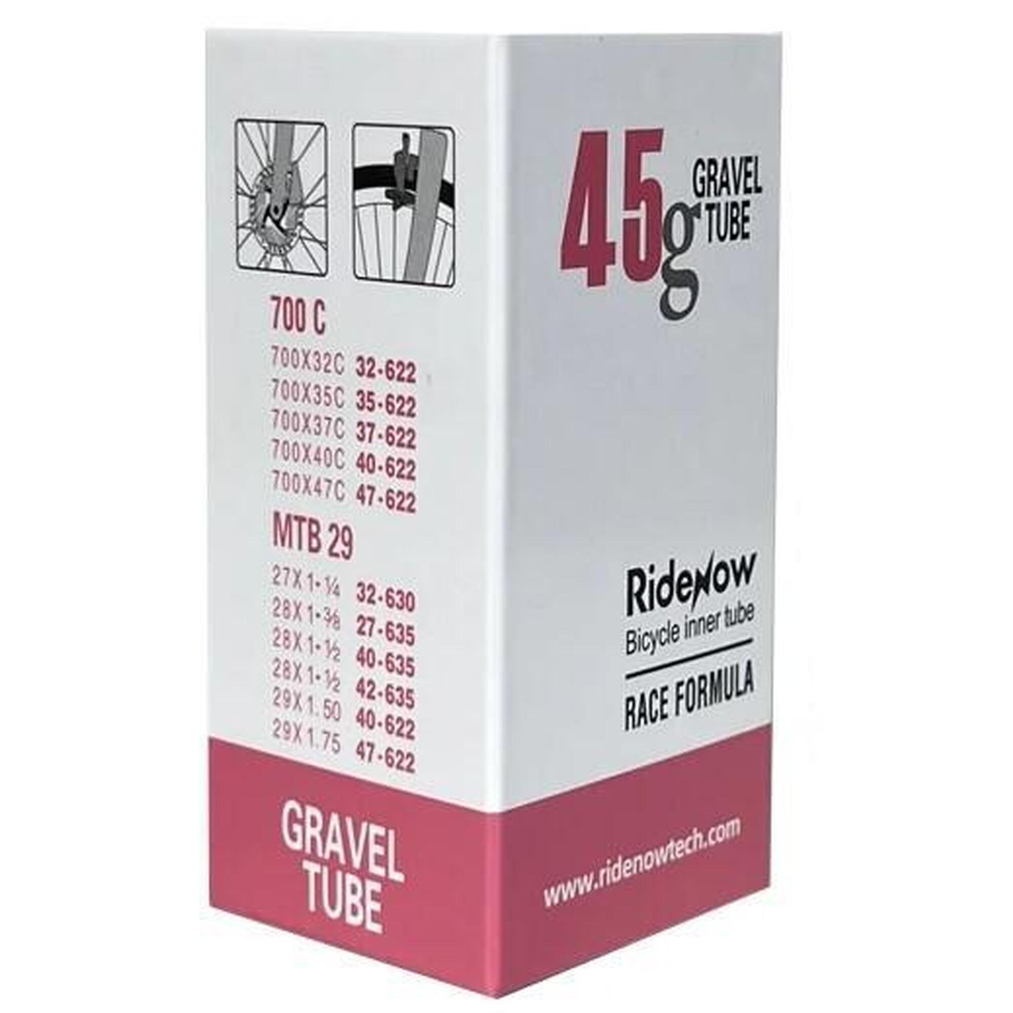 Dętka TPU RideNow Light 45g gravel 700/32-47C MTB 29/1.5-2.0 wentyl 85mm