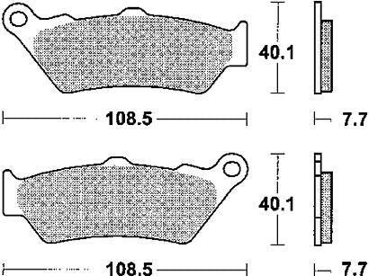 Klocki hamulcowe TRW MCB 671 SV - Metaliczne, Syntetyzowane
