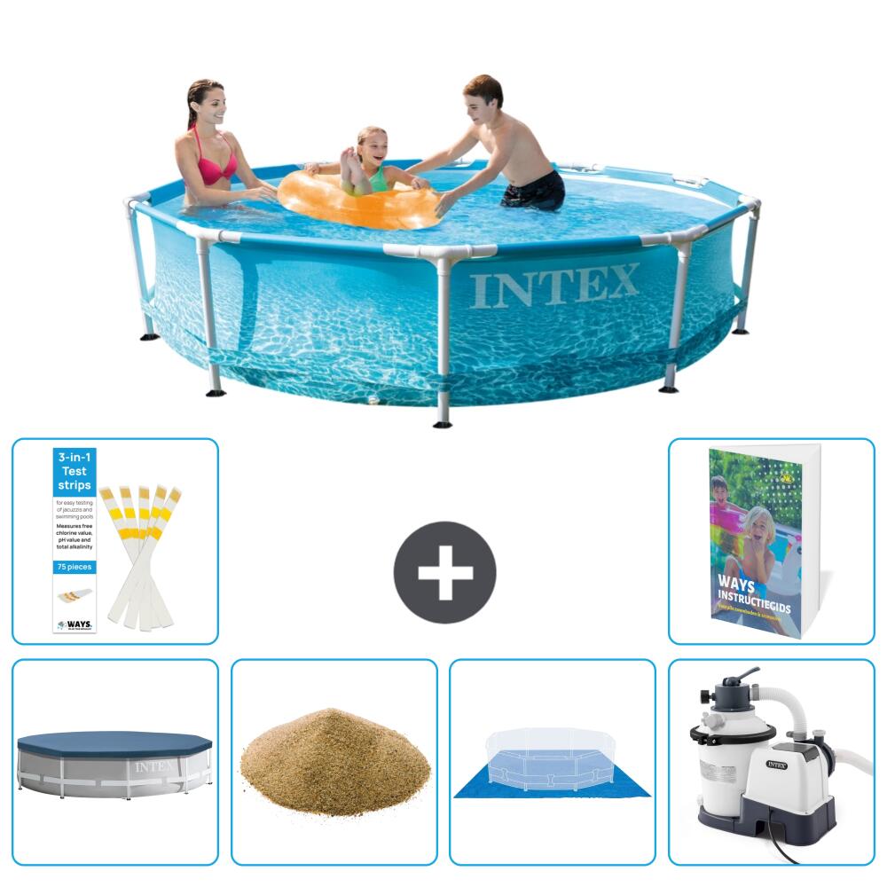 INTEX Basen ze stelażem Okrągły - 305x76 cm - 7-częściowy S158