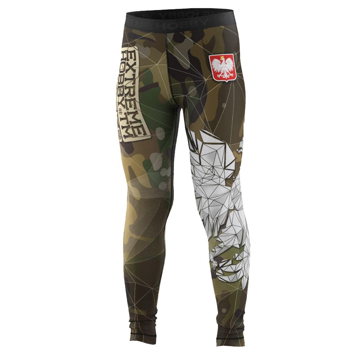 Legginsy sportowe dla dzieci do MMA Fitness Extreme Hobby POLSKA CAMO