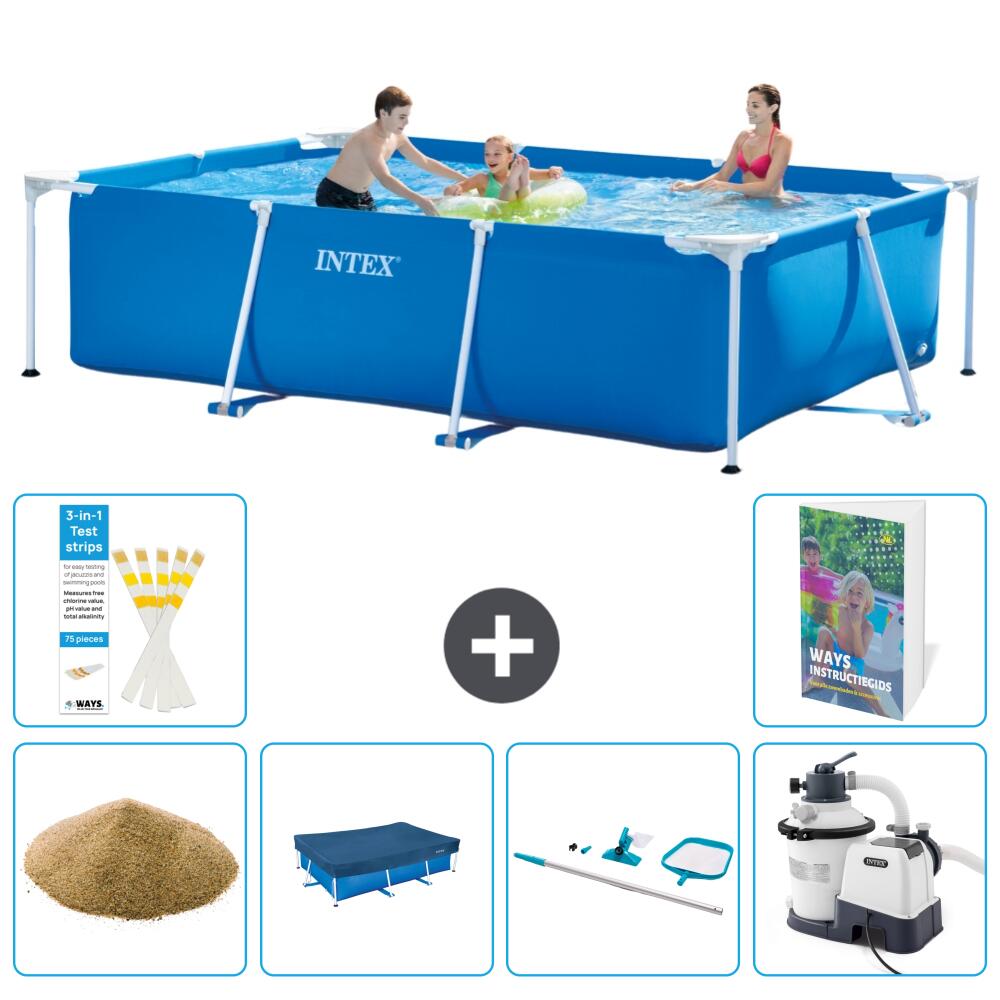 INTEX Basen ze stelażem Prostokątny - 300x200x75 cm - 7-częściowy S58