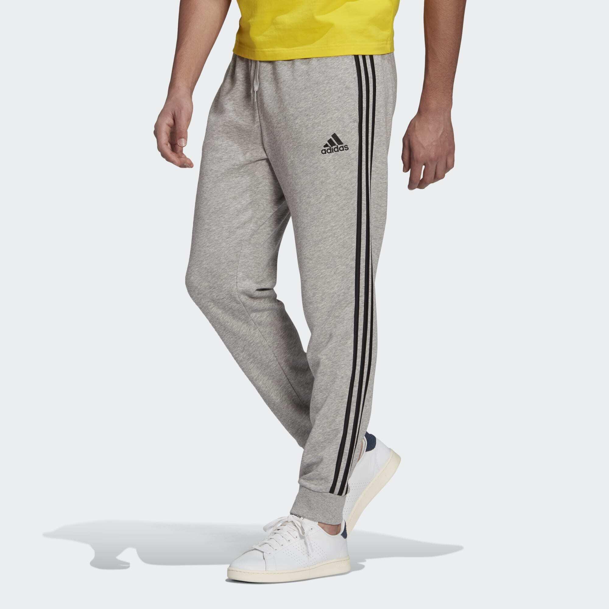 Spodnie Essentials French Terry Tapered Cuff 3-Stripes Rozmiar XS Szary - GK8889
