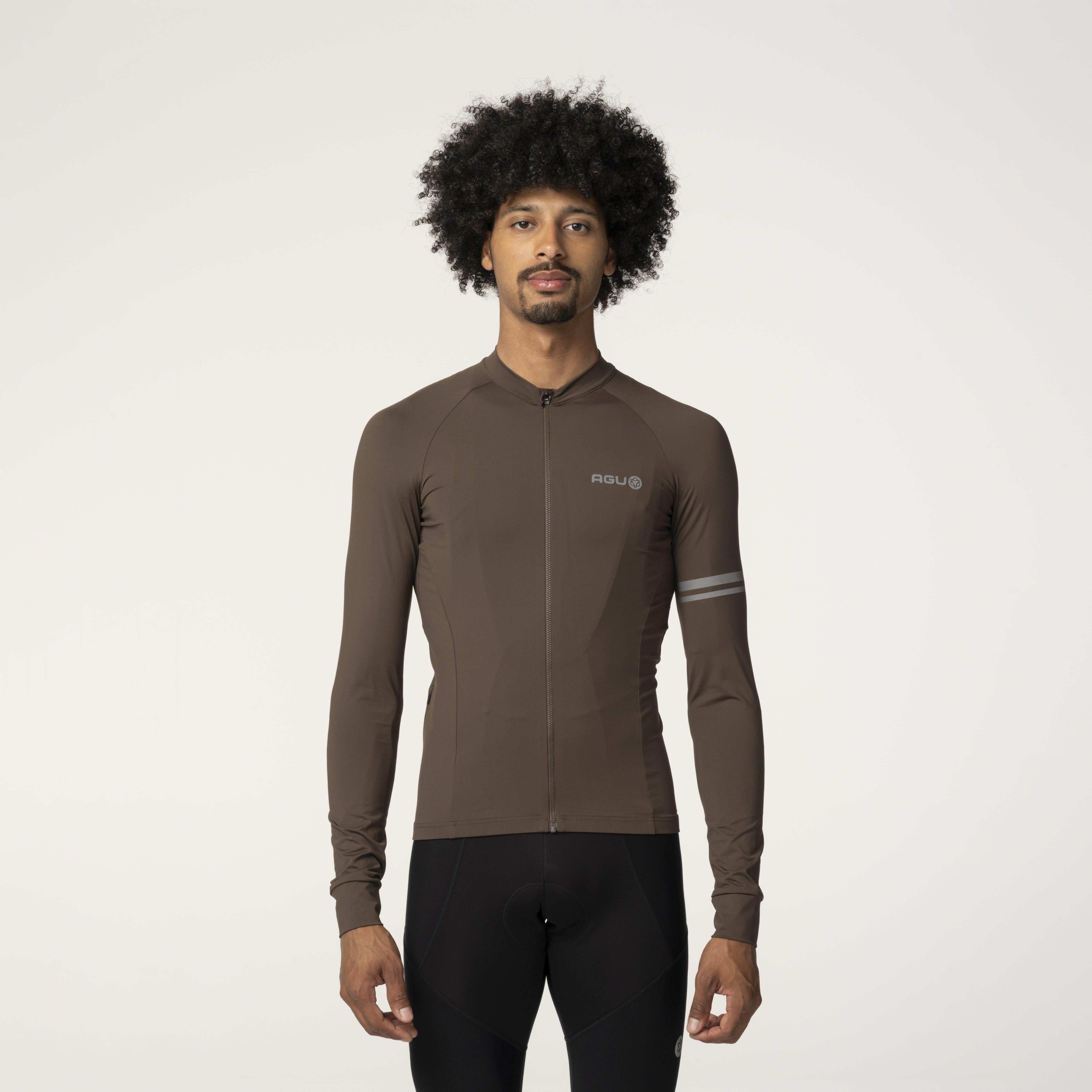 Solid Jersey LS Performance Ground Coffee Men