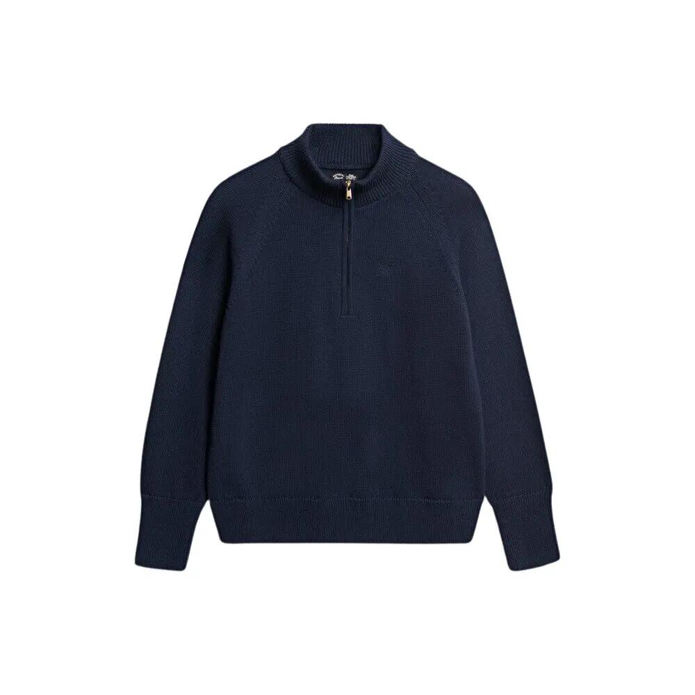 Klasyczny sweter z zamkiem przy szyi dla kobiet z bawełny Superdry