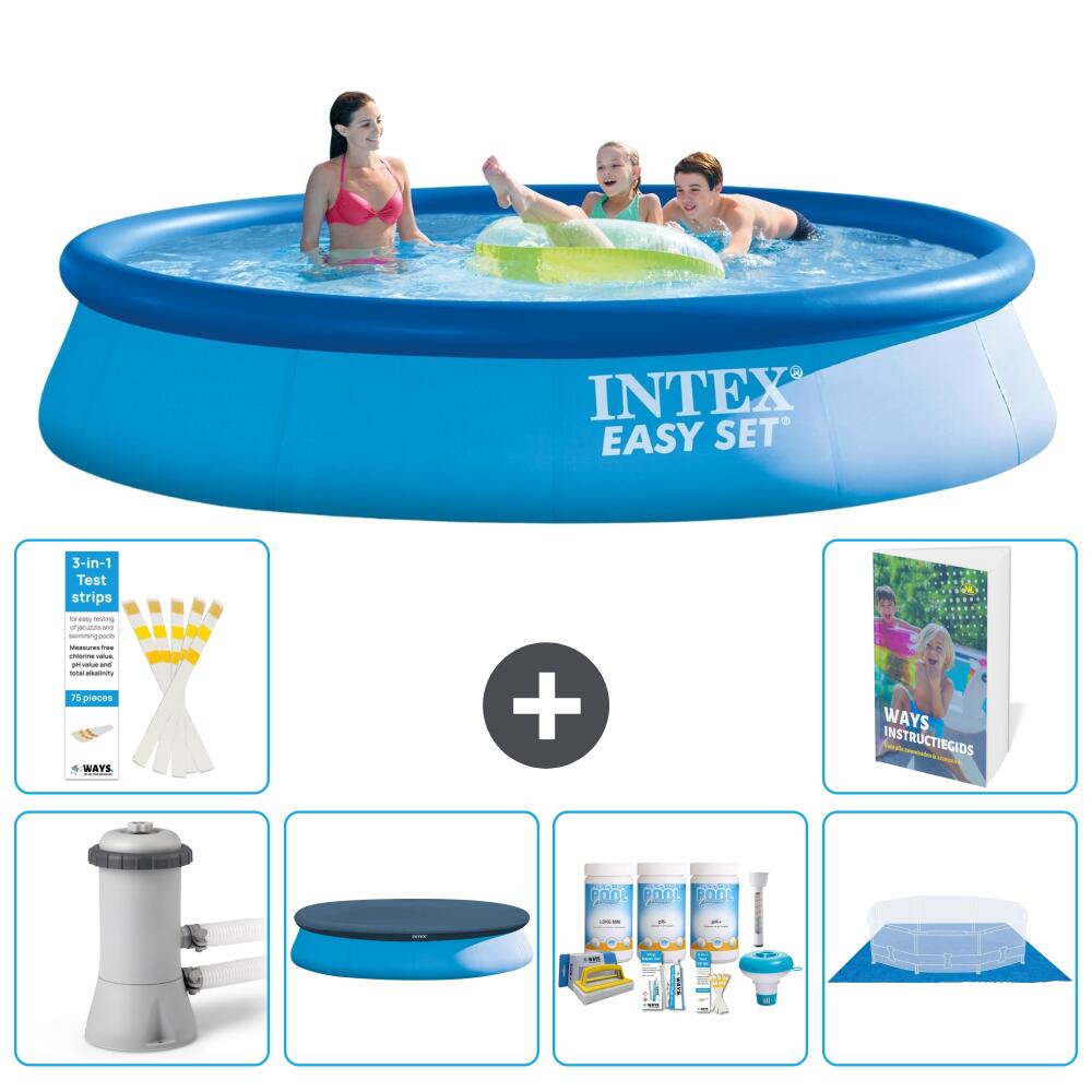 INTEX Basen Easy Set Okrągły - 396x84 cm - 7-częściowy S251