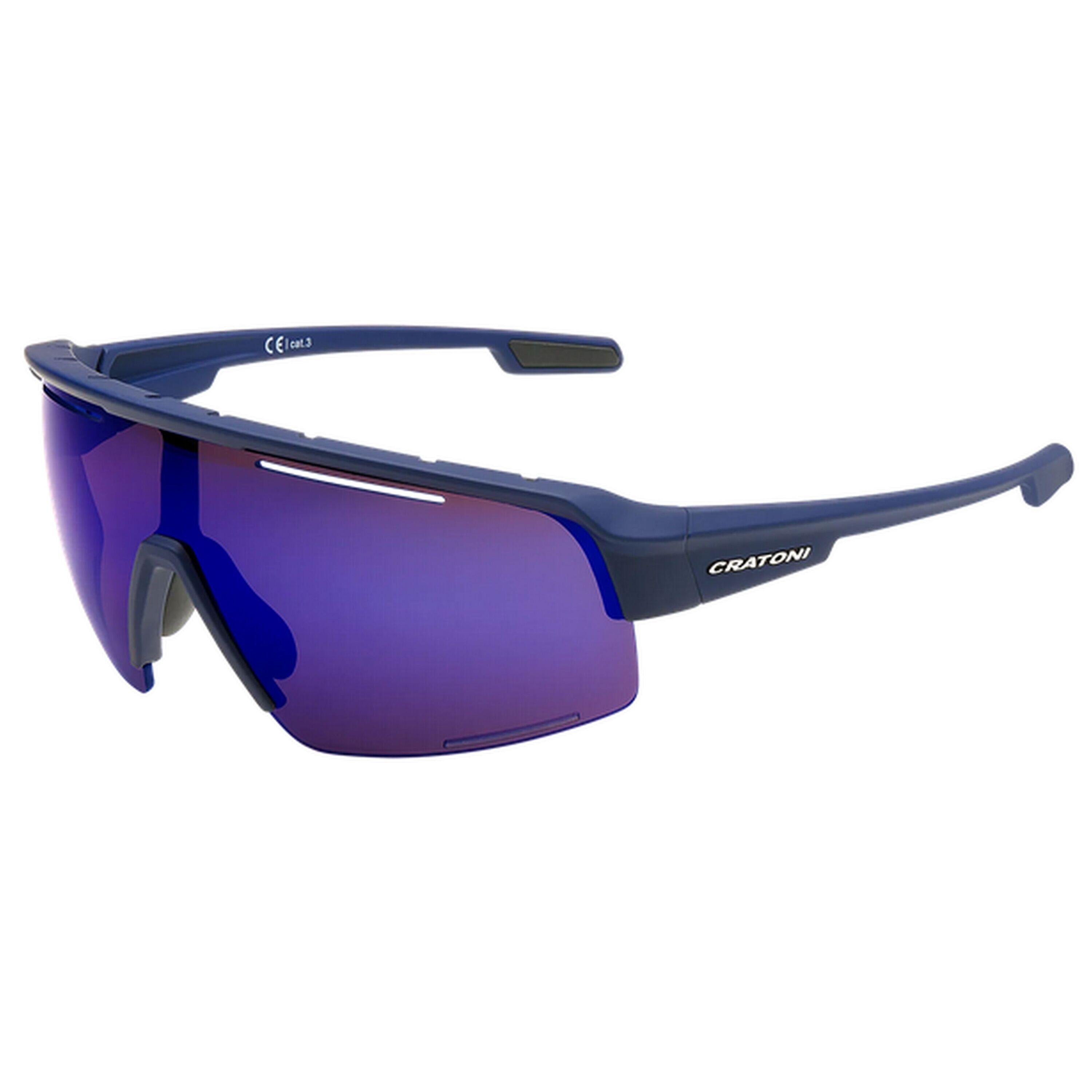 Kolarskie okulary przeciwsłoneczne C-Matic Colour+ Sport, niebieski matowy