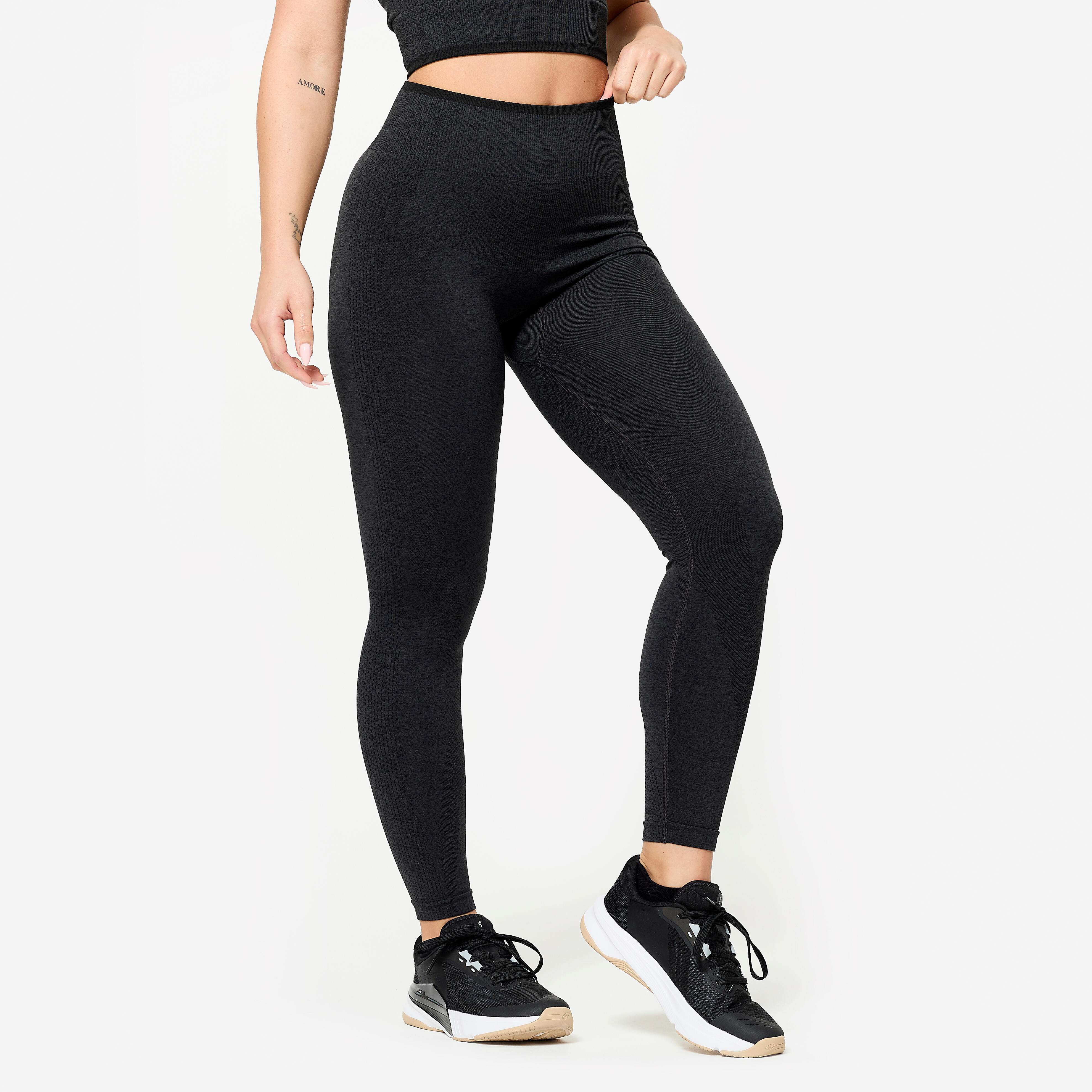 Legginsy do treningu siłowego damskie Domyos seamless
