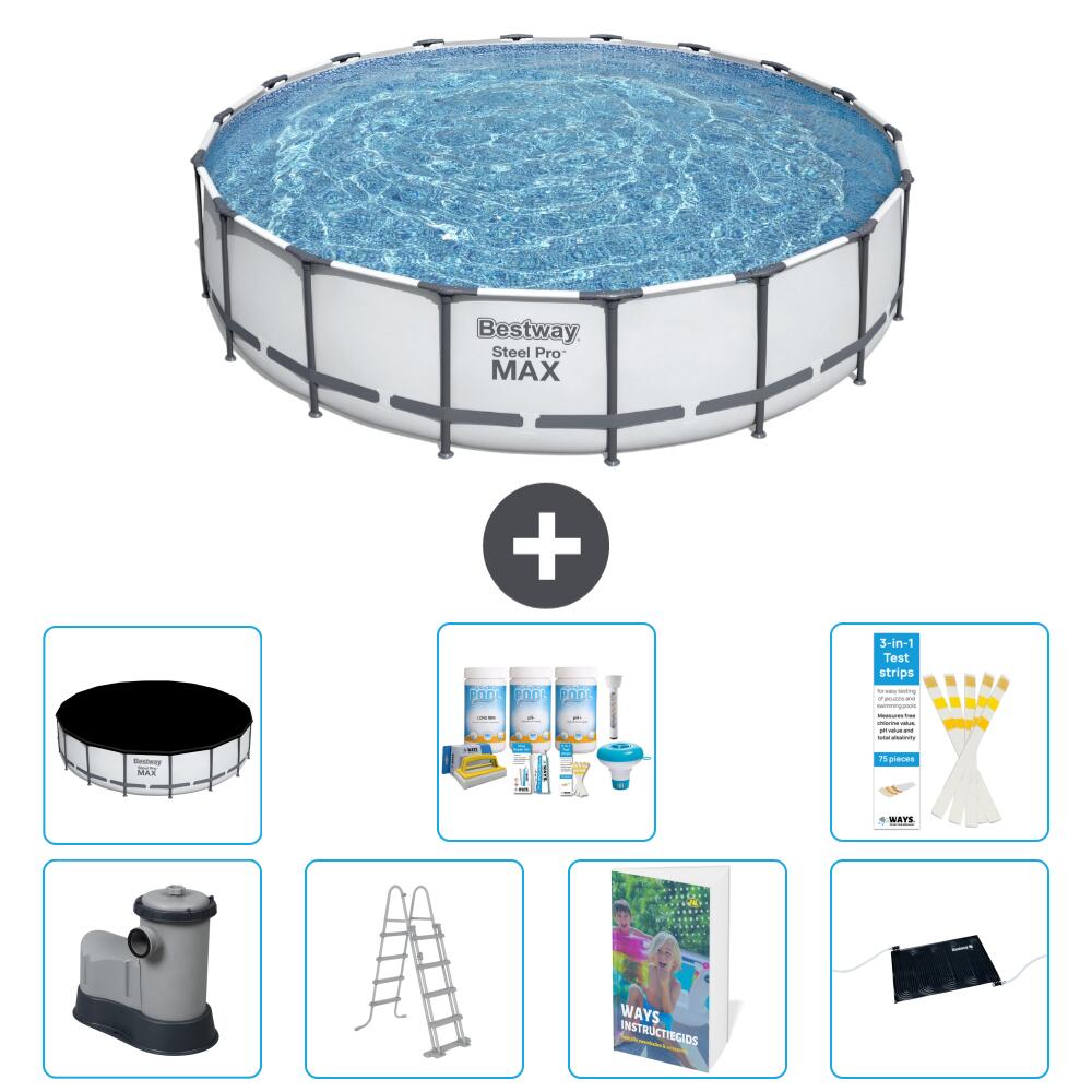 BESTWAY Basen Steel Pro MAX Okrągły - 549x122 cm - 8-częściowy S632