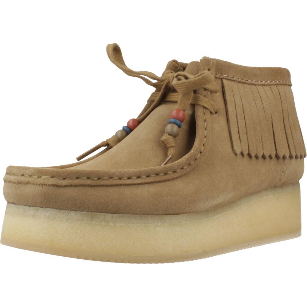 CLARKS ORIGINALS WBWEDGE FRINGE Jasnobrązowy