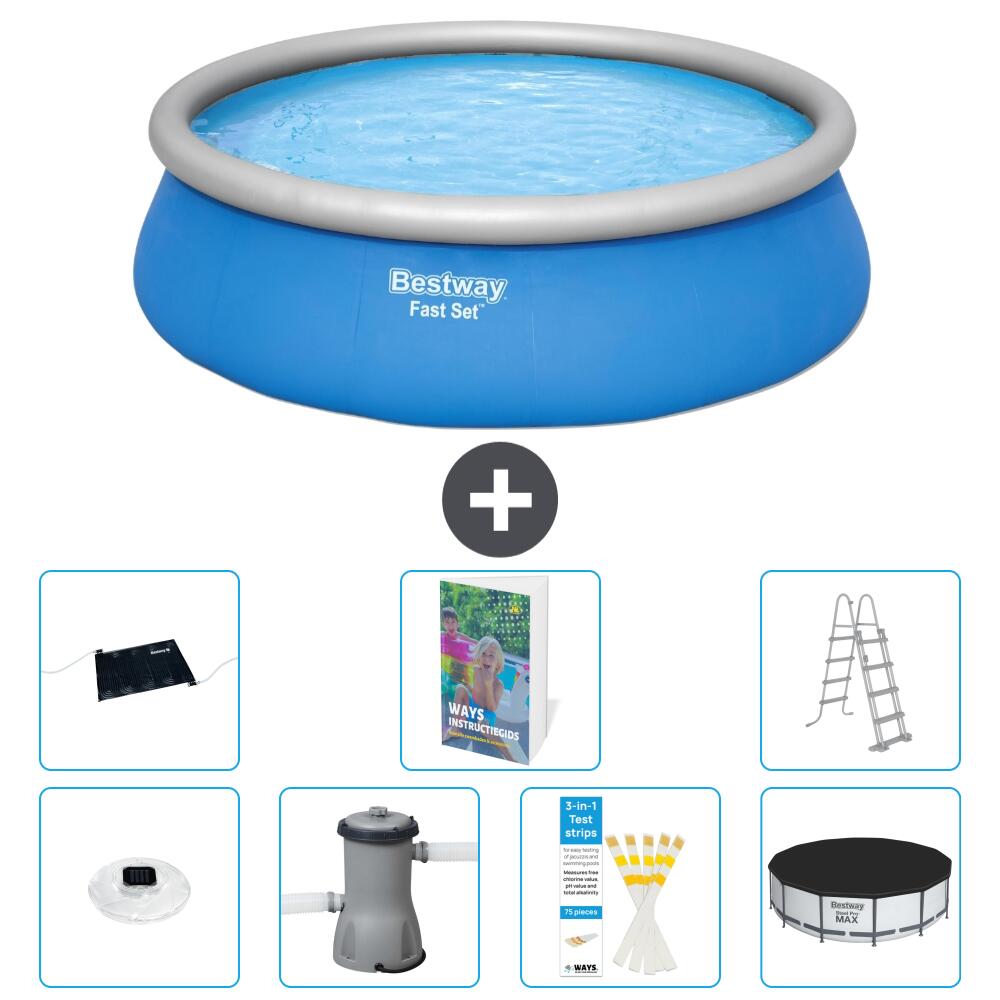 BESTWAY Basen Fast Set Okrągły - 457x122 cm - 8-częściowy S502