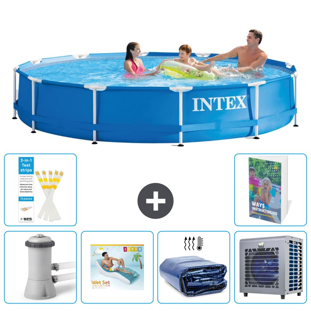 INTEX Basen ze stelażem Okrągły - 366x76 cm - 7-częściowy S286