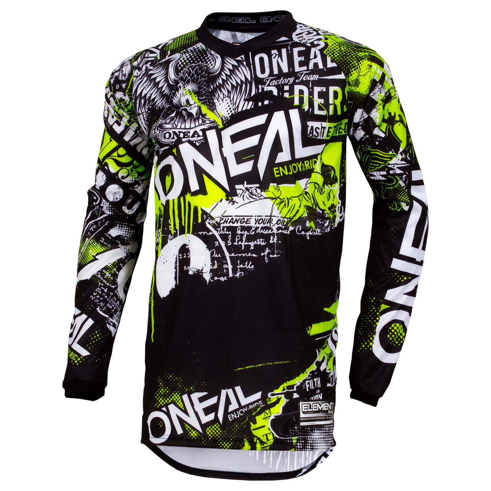 Bluza MTB DH O'neal Element Attack black/neon yellow