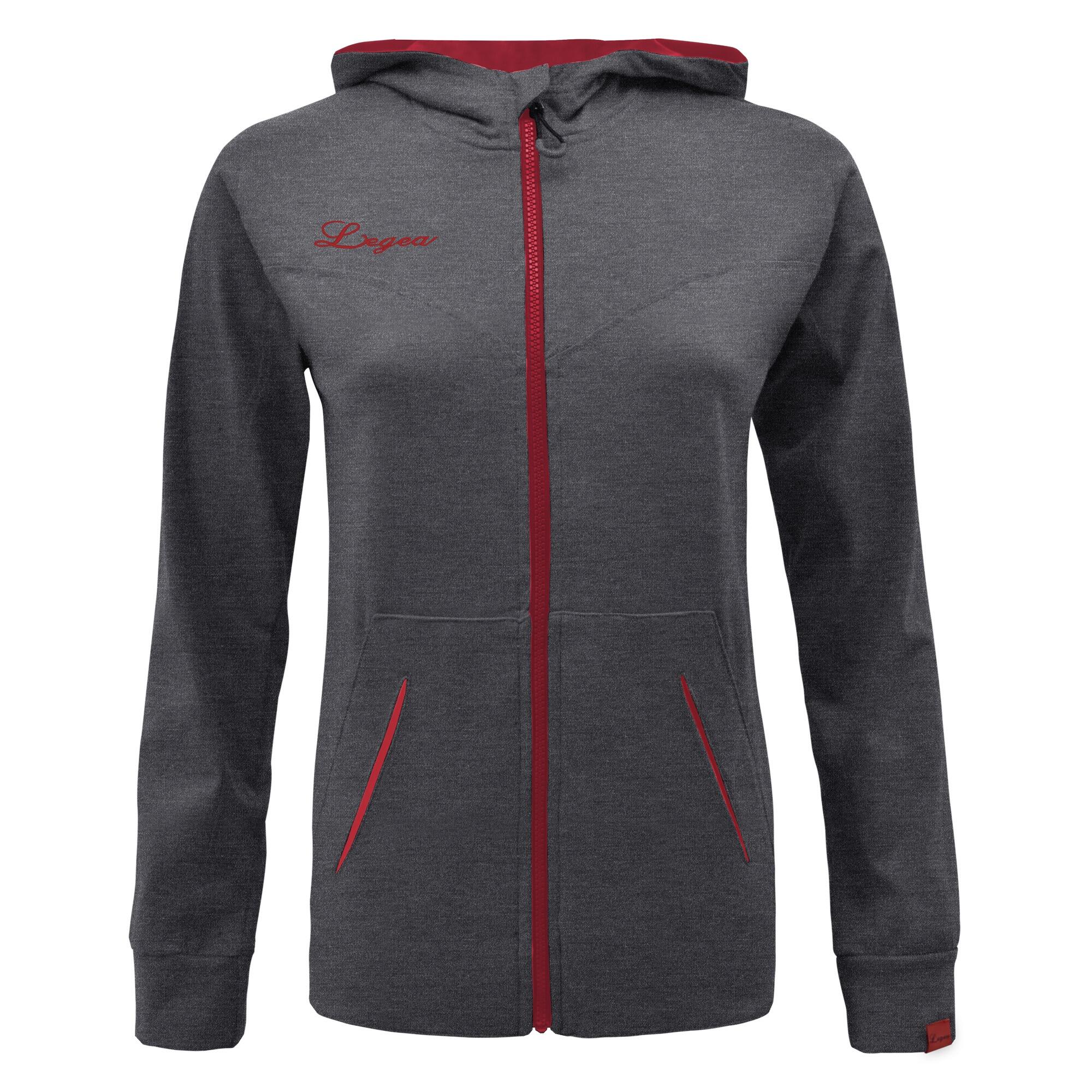 Bluza z kapturem OSHA damska szara ciemnoróżowa
