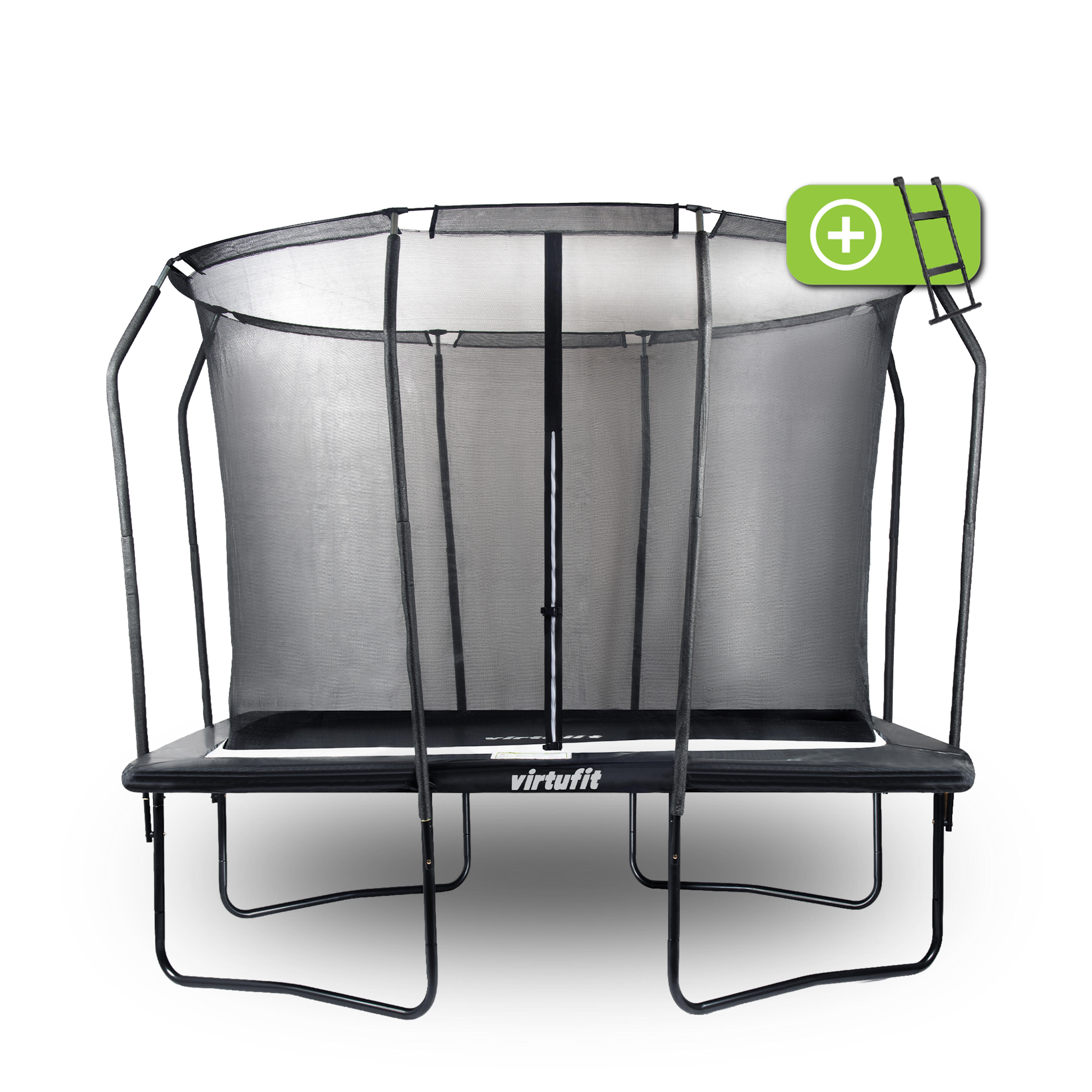 Trampolina Premium z siatką zabezpieczającą - prostokątna - 183 x 274 cm