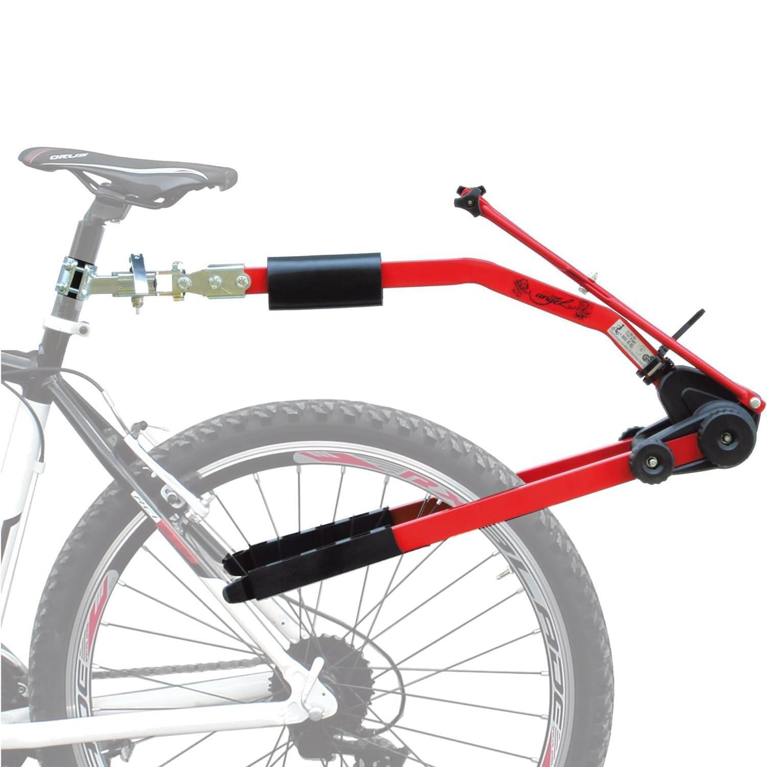 Czerwony zmontowany drążek holowniczy Trail Angel do roweru – Do rowerów 10–20