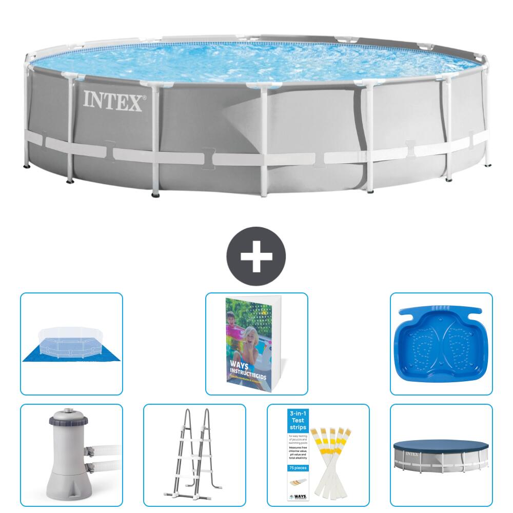INTEX Basen Prism Frame Okrągły - 427x107 cm - 8-częściowy S662