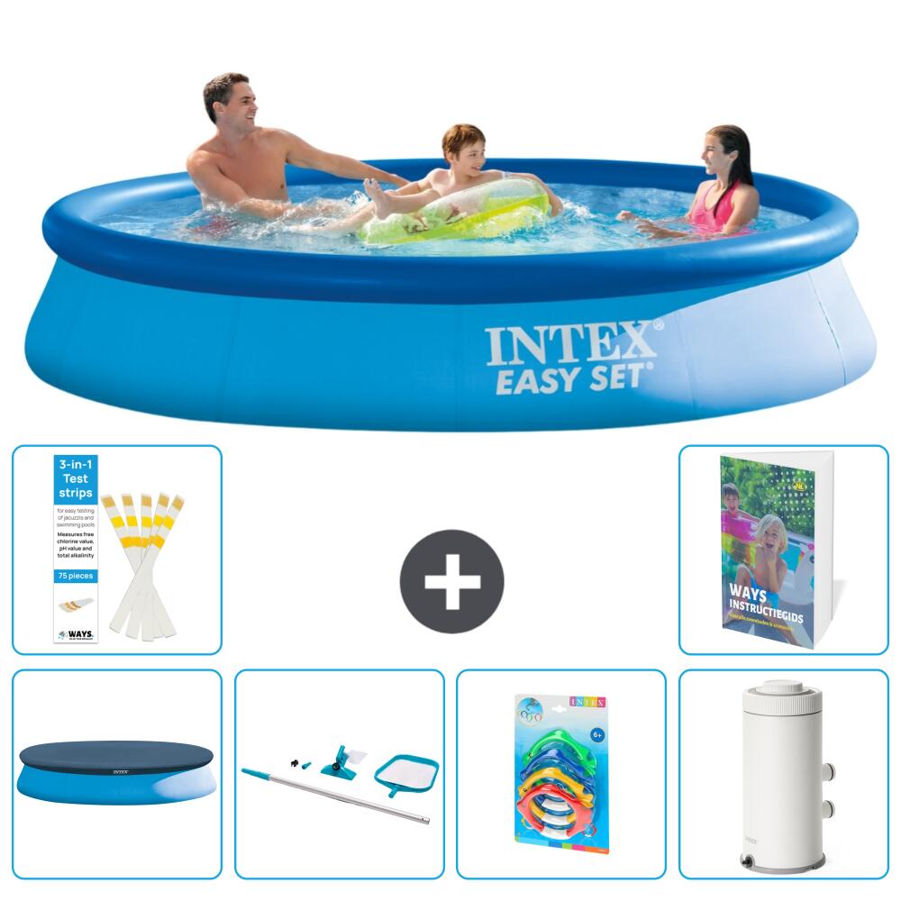 INTEX Basen Easy Set Okrągły - 366x76 cm - 7-częściowy S151
