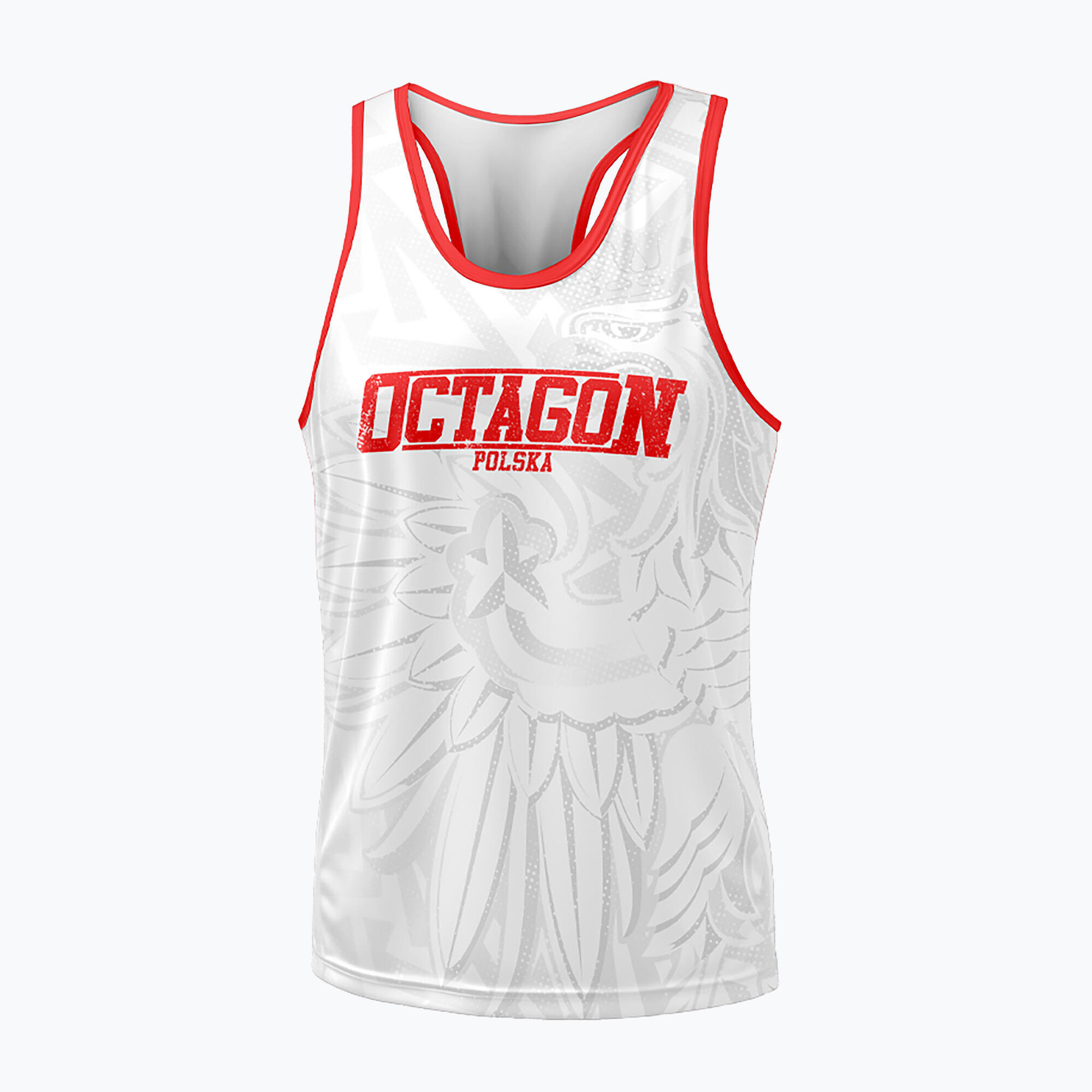 Tank top męski Octagon Biało-Czerwony