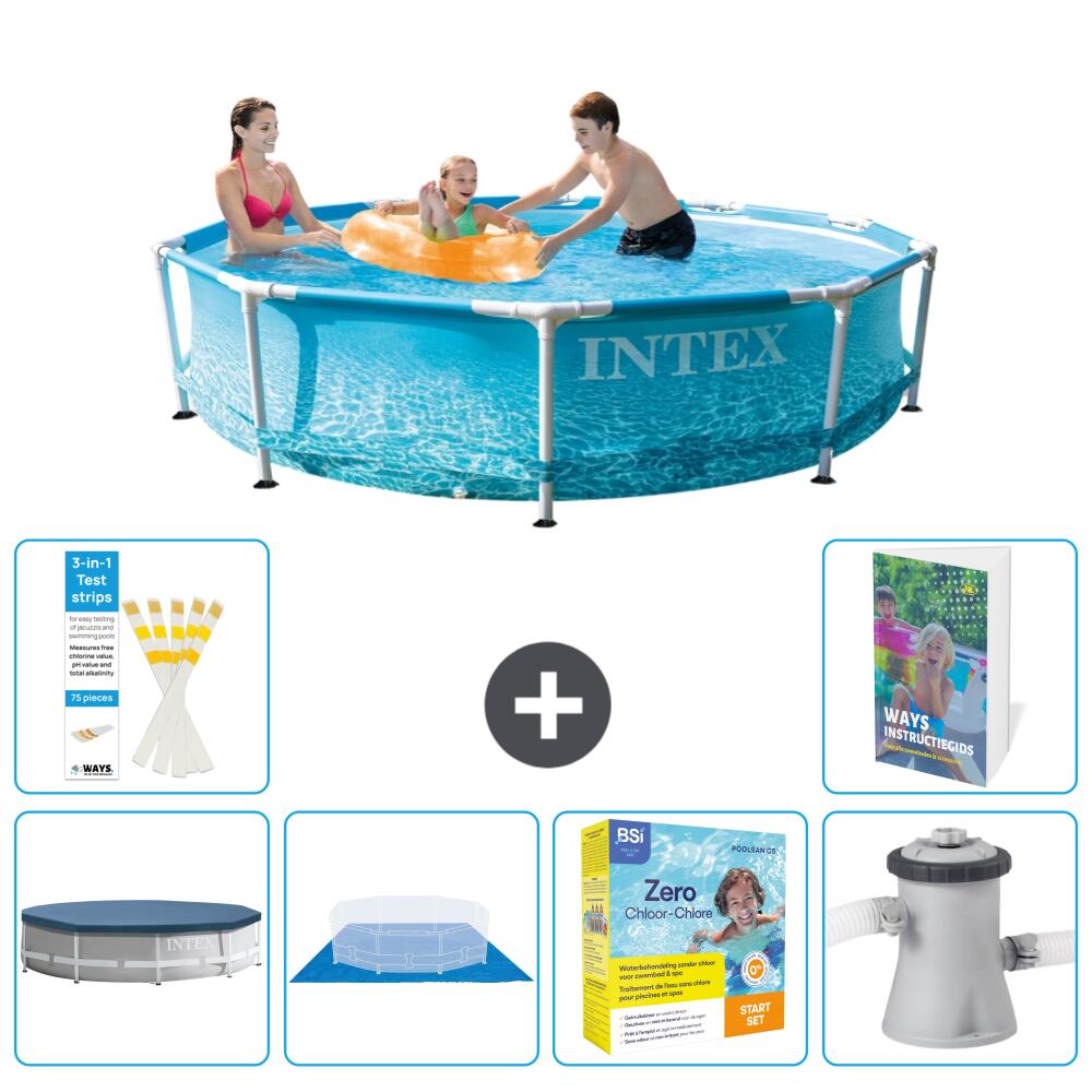 INTEX Basen ze stelażem Okrągły - 305x76 cm - 7-częściowy S24