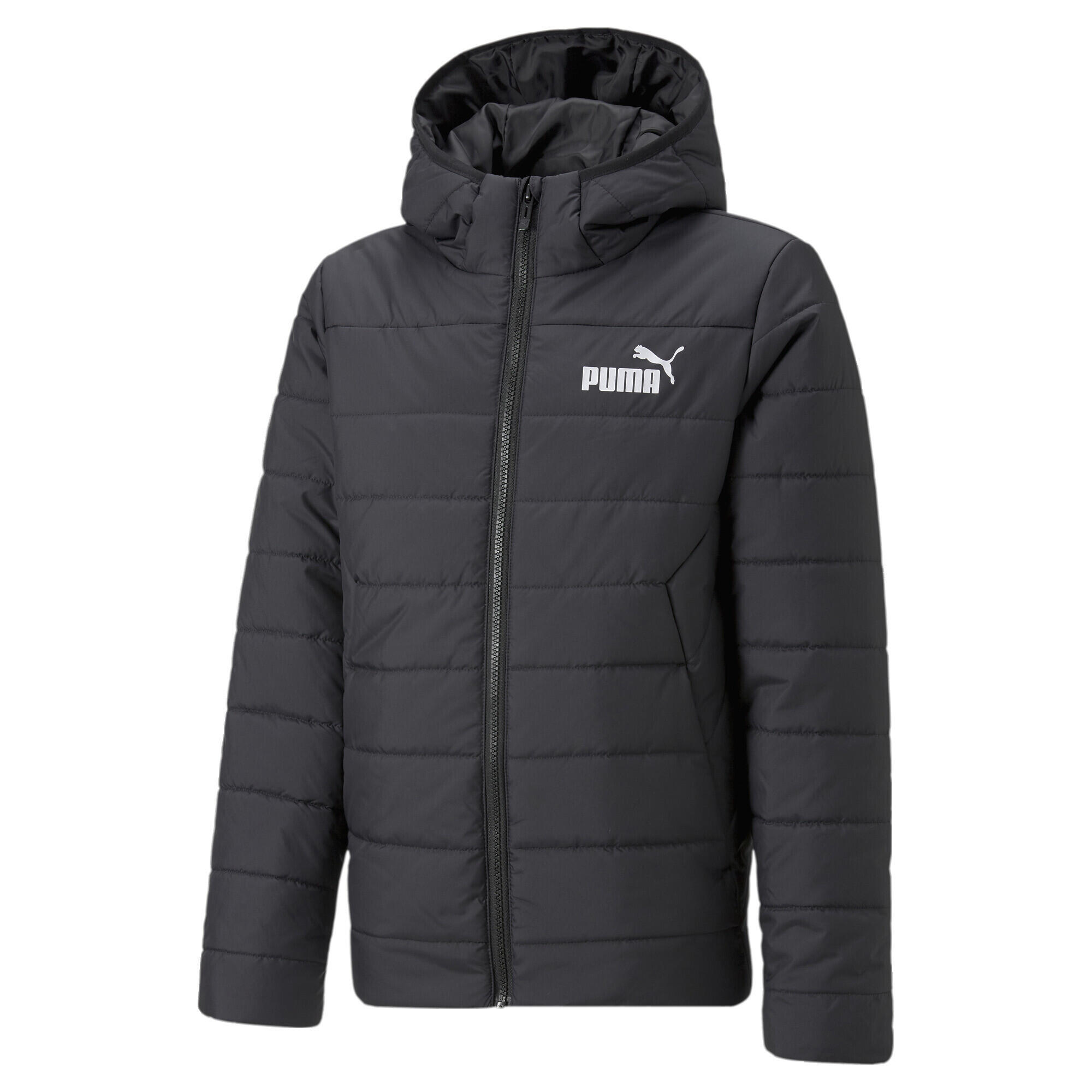 Młodzieżowa ocieplana kurtka Essentials PUMA Black