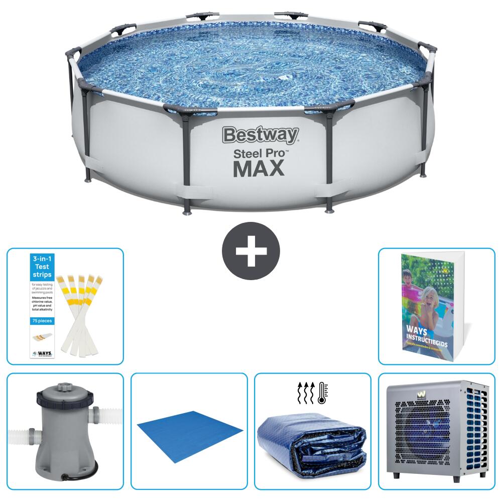 BESTWAY Basen Steel Pro MAX Okrągły - 305x76 cm - 7-częściowy S278