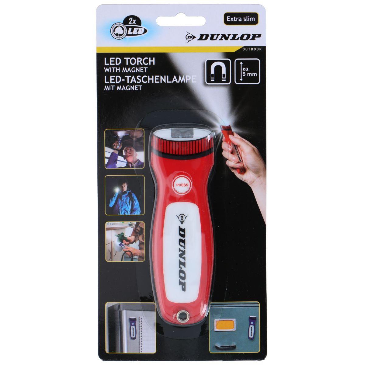 Latarka ręczna Dunlop 2 Led z magnesem