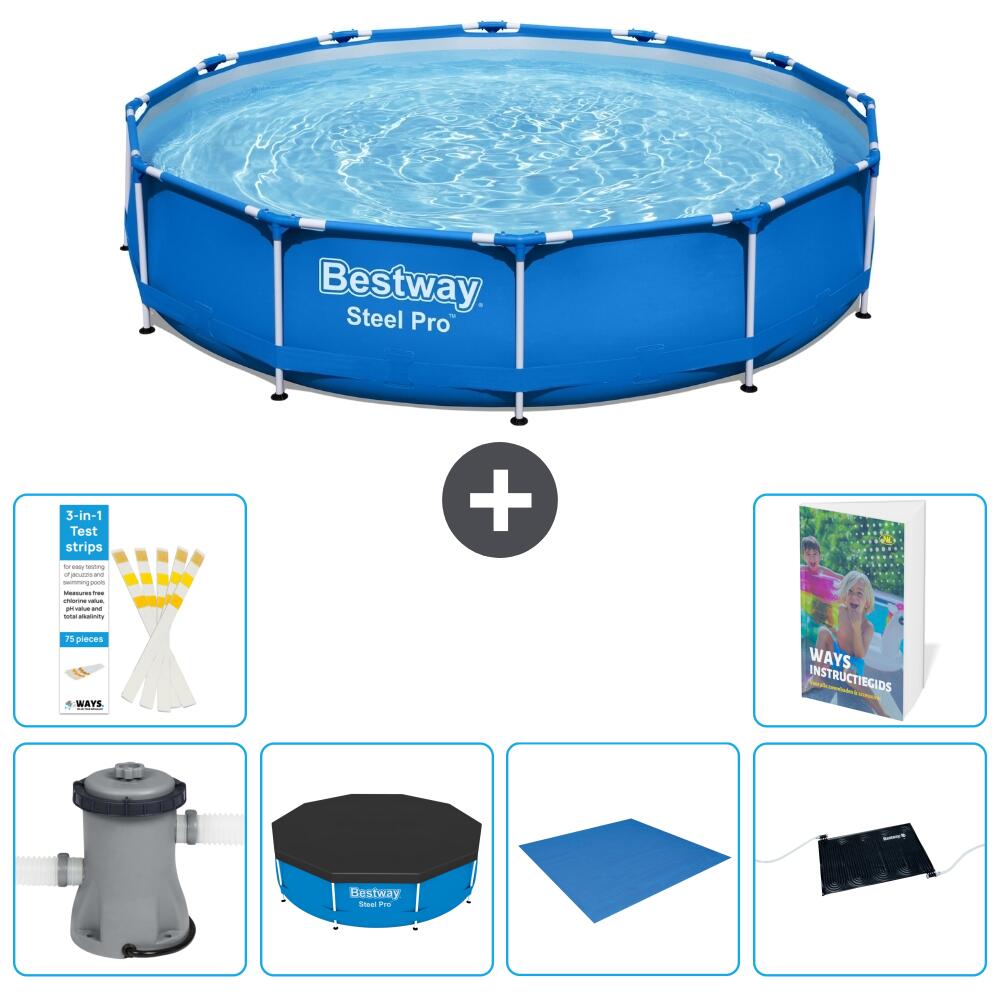 BESTWAY Basen Steel Pro Okrągły - 305x76 cm - 7-częściowy S214