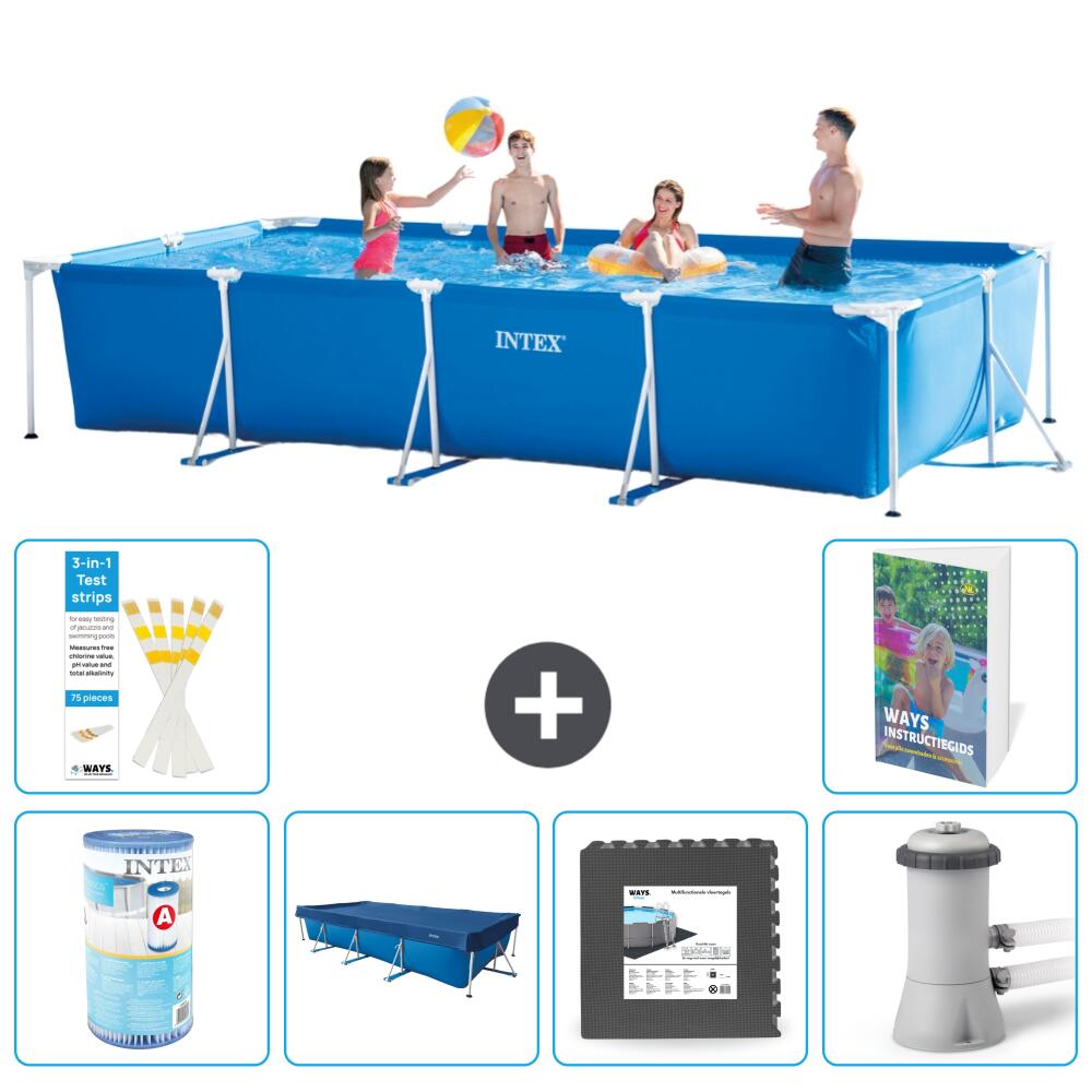 INTEX Basen ze stelażem Prostokątny - 450x220x84 cm - 7-częściowy S41
