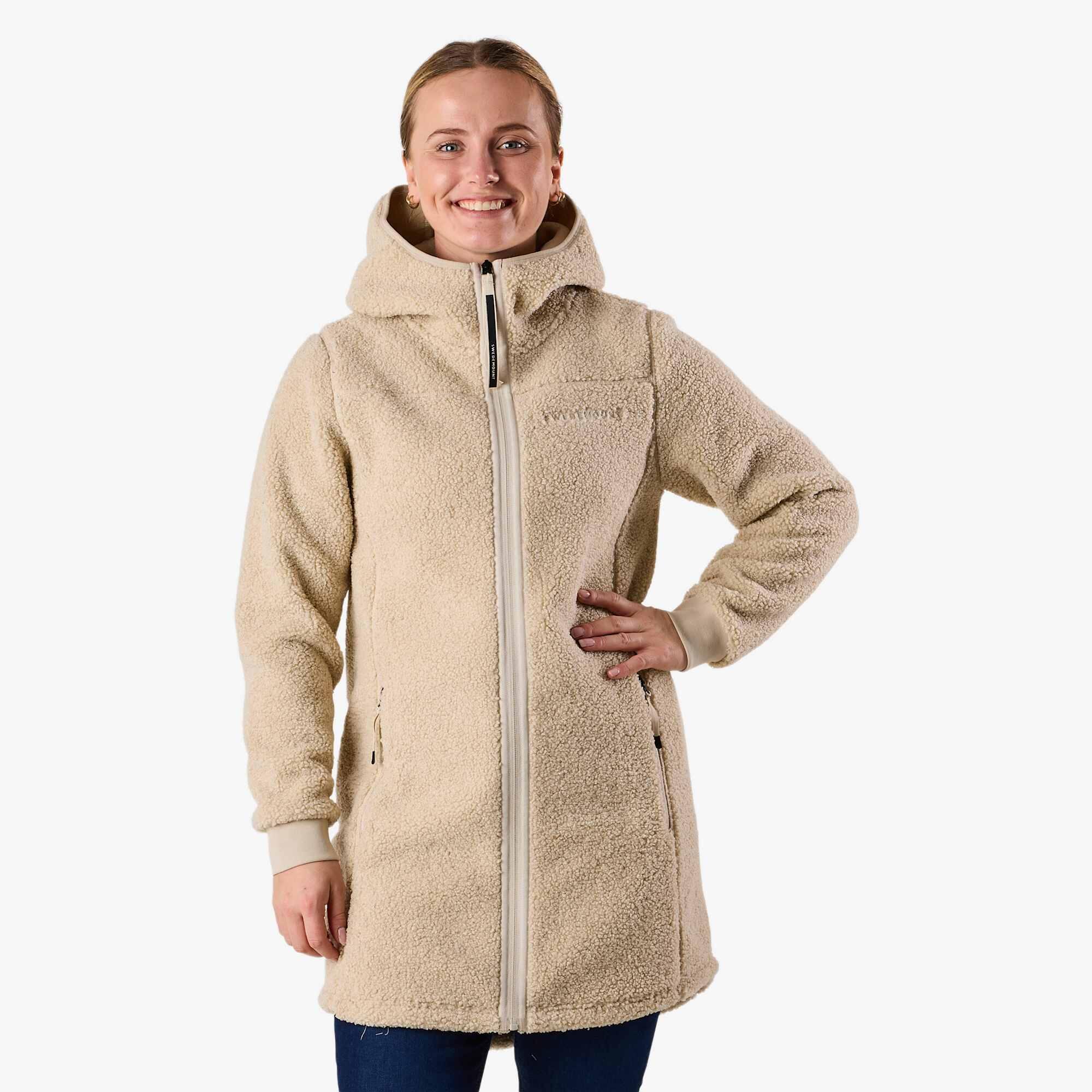 Bluza Polarowa Rozpinana Wędrówki Kobieta Lofoten Regularny Krój