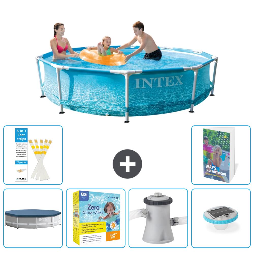 INTEX Basen ze stelażem Okrągły - 305x76 cm - 7-częściowy S4
