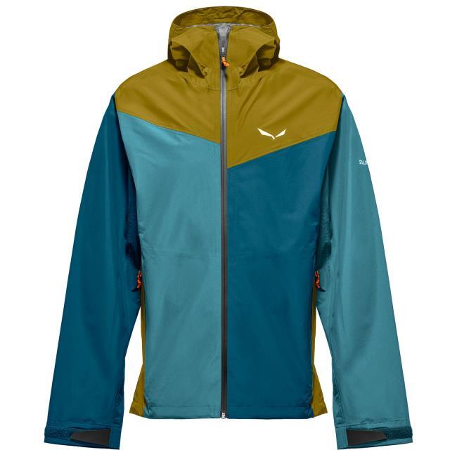 SALEWA Kurtka męska PUEZ AQUA 4 PTX 2.5L M JACKET olive oil/multi-M