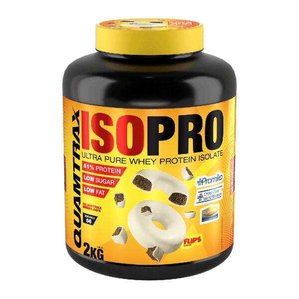 Isopro CFM - 2 kg białej czekolady z krążkami czekoladowymi Quamtrax