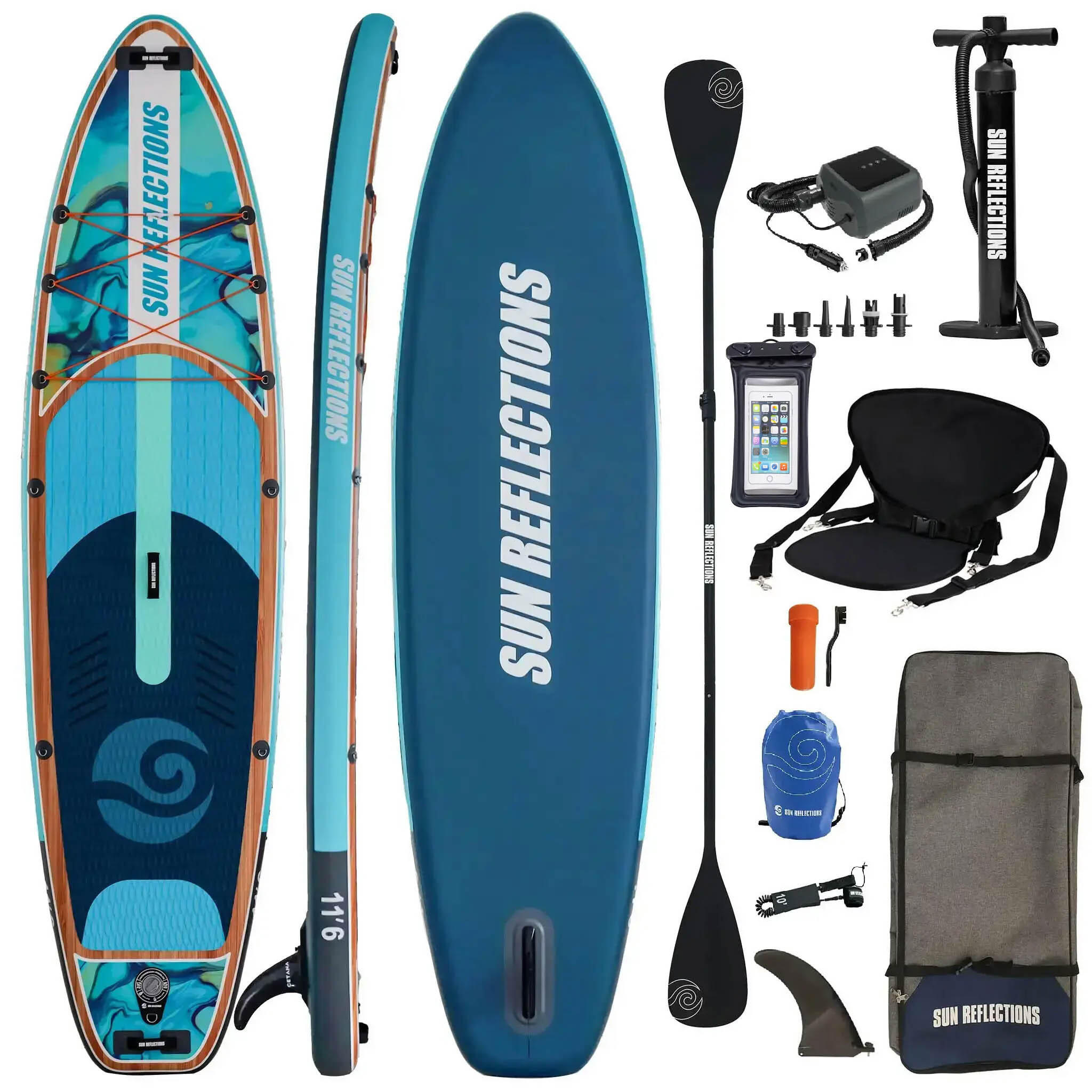 Deska Sup Pompowana Sun Reflections L 11'6 Combo + Elektryczna pompka PBG6