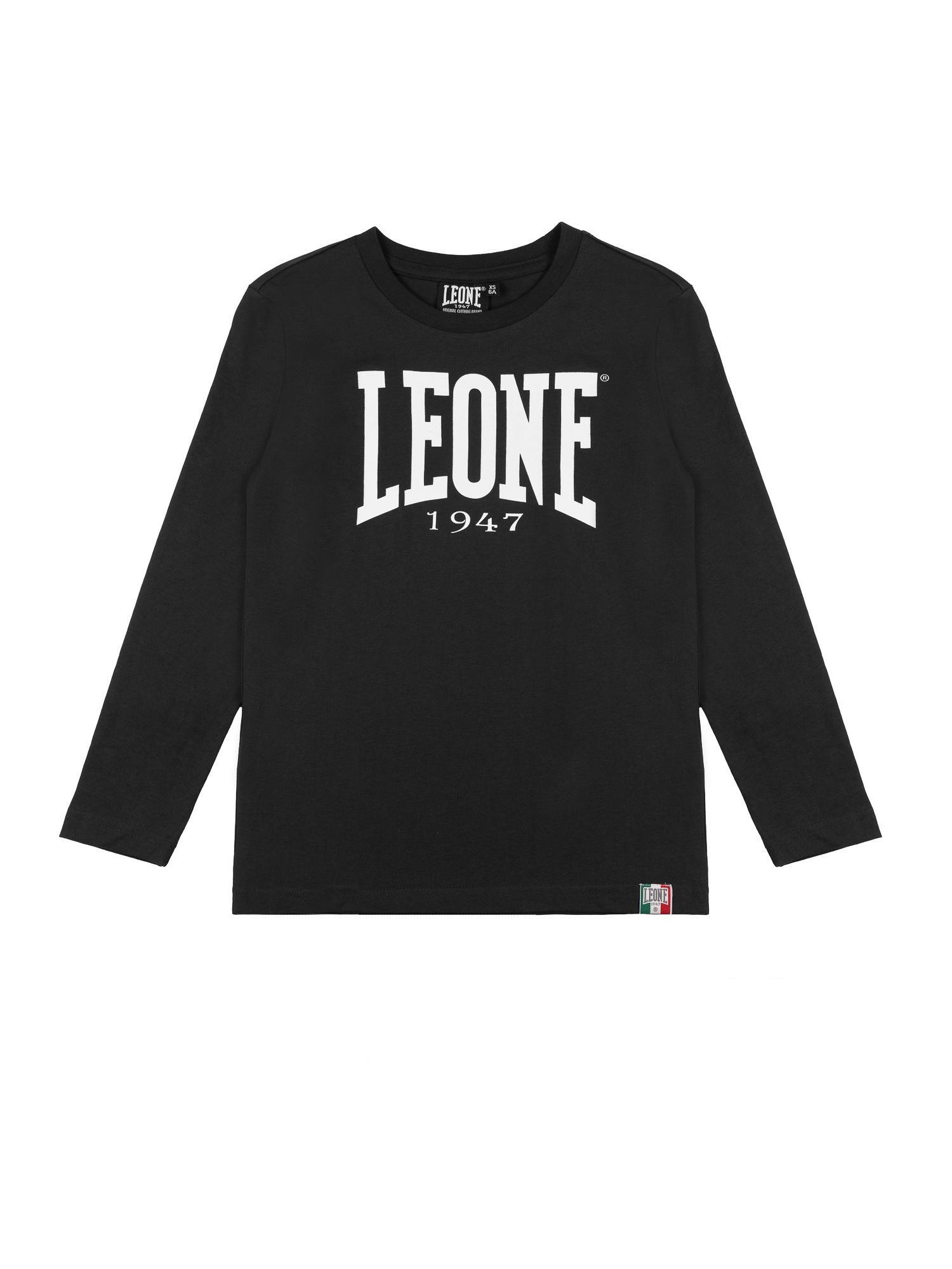 Leone 1947 Basic Langarm-T-Shirt z dużym logo dla Kinder