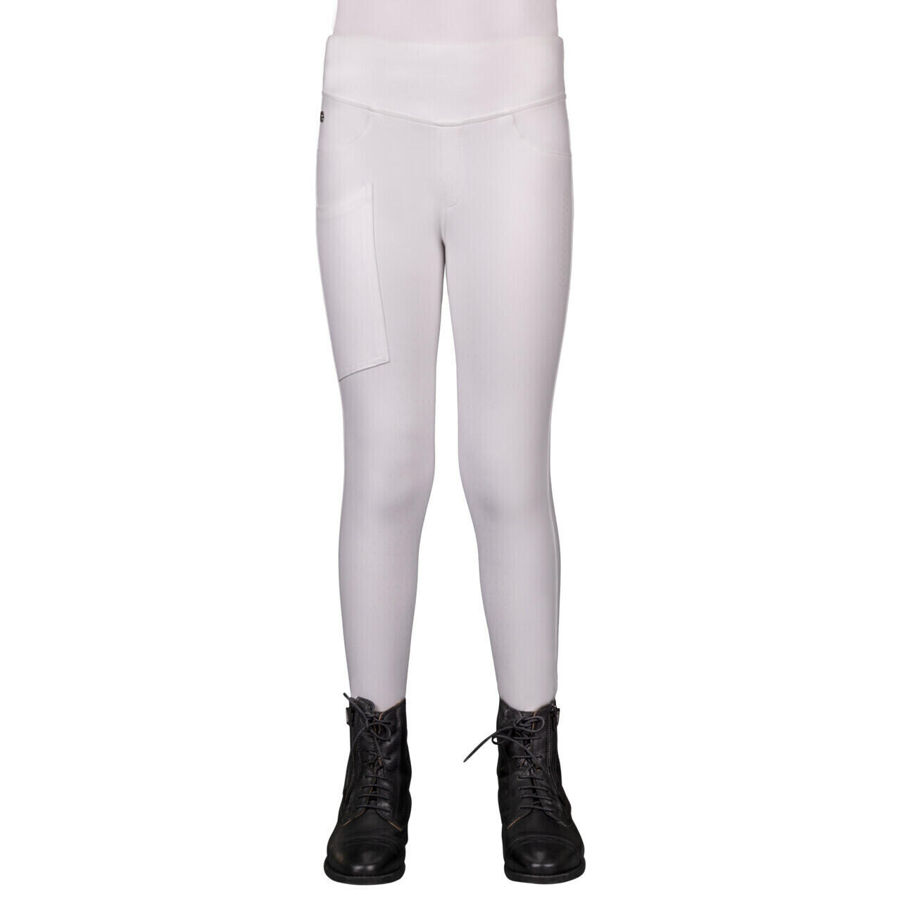 Legginsy do jeździectwa z gripem dla dzieci QHP Kae