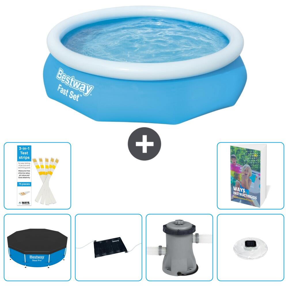 BESTWAY Basen Fast Set Okrągły - 305x76 cm - 7-częściowy S154