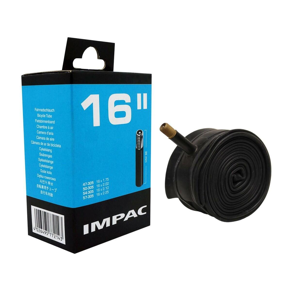 Dętka IMPAC 16 x 1,75–2,35 zawór Schrader 35 mm
