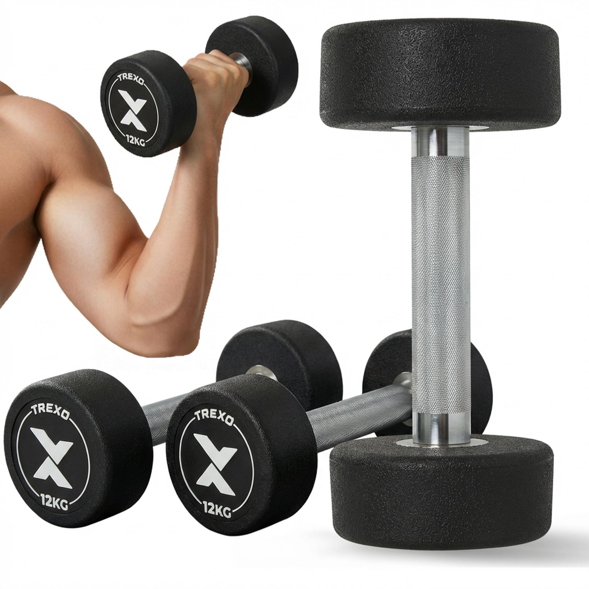 Hantel żeliwny gumowany XTREXO Pro
