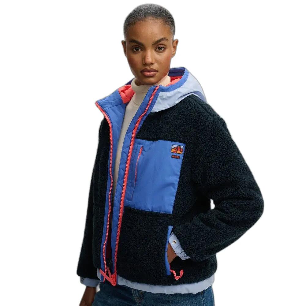 Kurtka polarowa z kapturem dla kobiet w stylu vintage Superdry