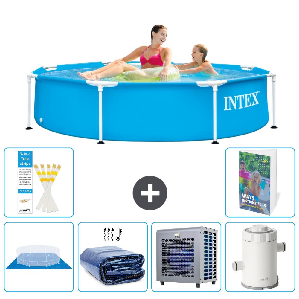 INTEX Basen ze stelażem Okrągły - 244x51 cm - 7-częściowy S104