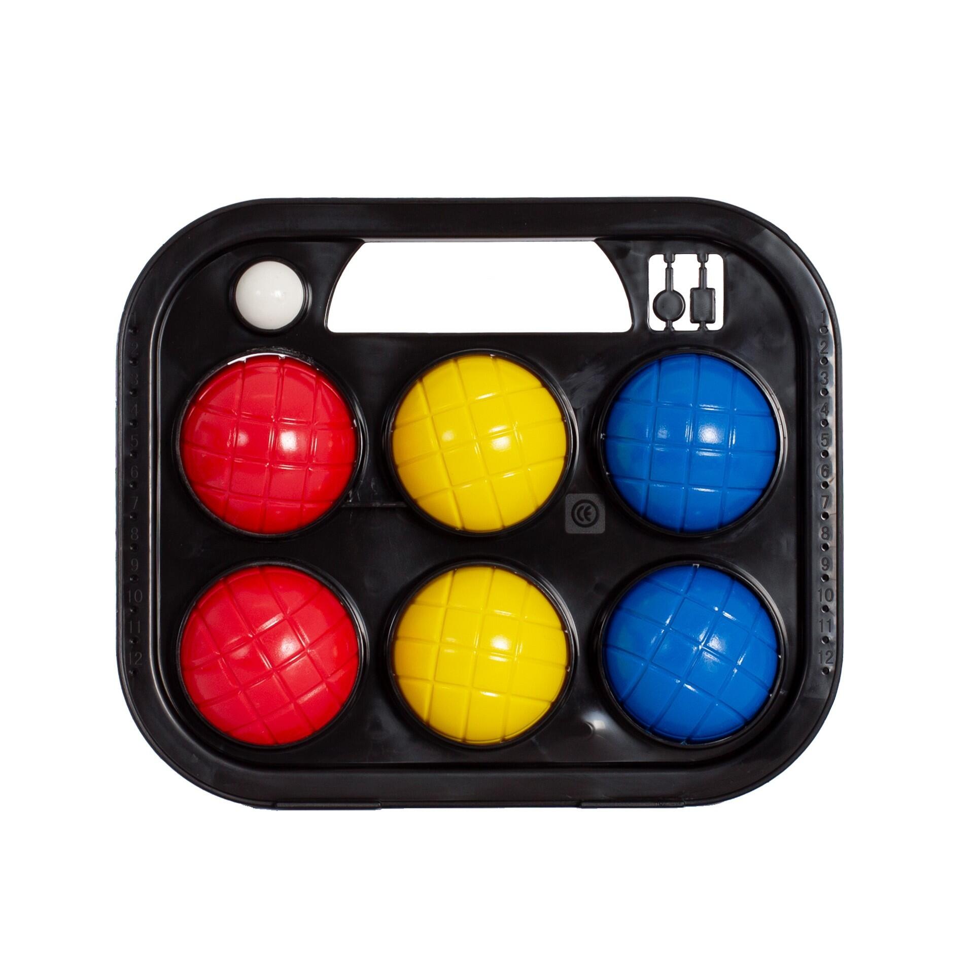Zestaw 6 piłek PVC Ø 7 cm z grą w kręgle