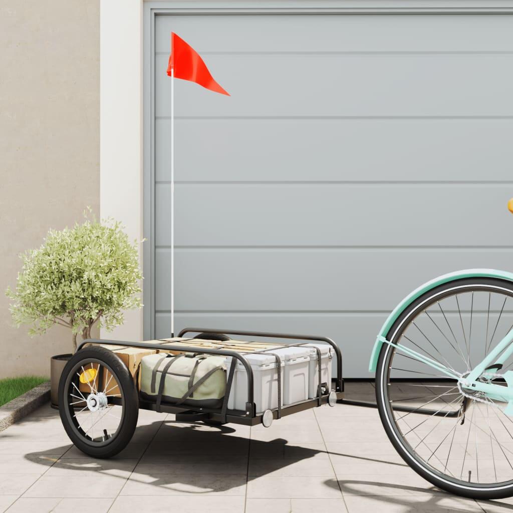 VidaXL przyczepka rowerowa żelazo 126x63x34 cm udźwig 45 kg