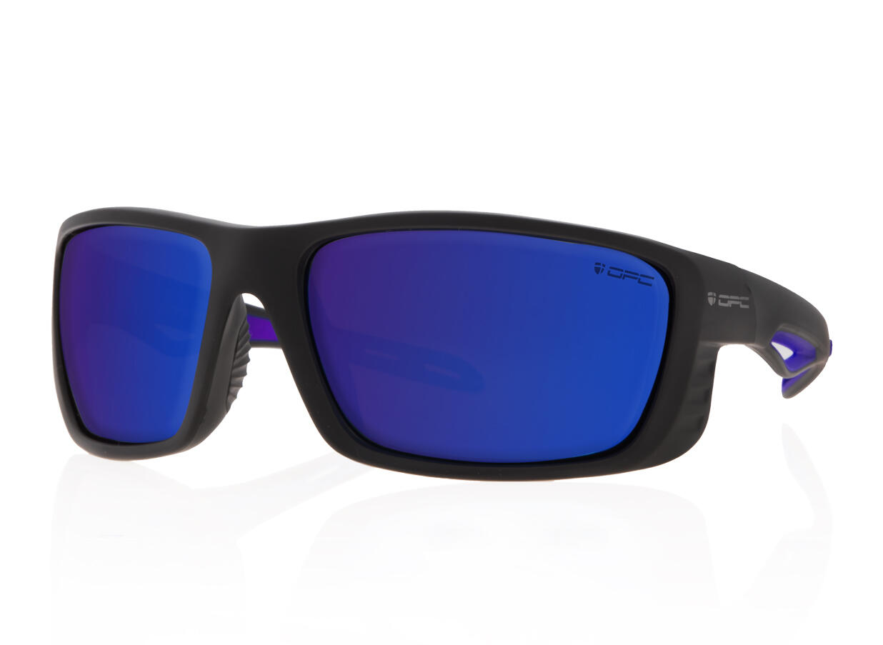 Okulary przeciwsłoneczne SPORT EVEREST Matt Black Blue/ BlueREVO + ETUI