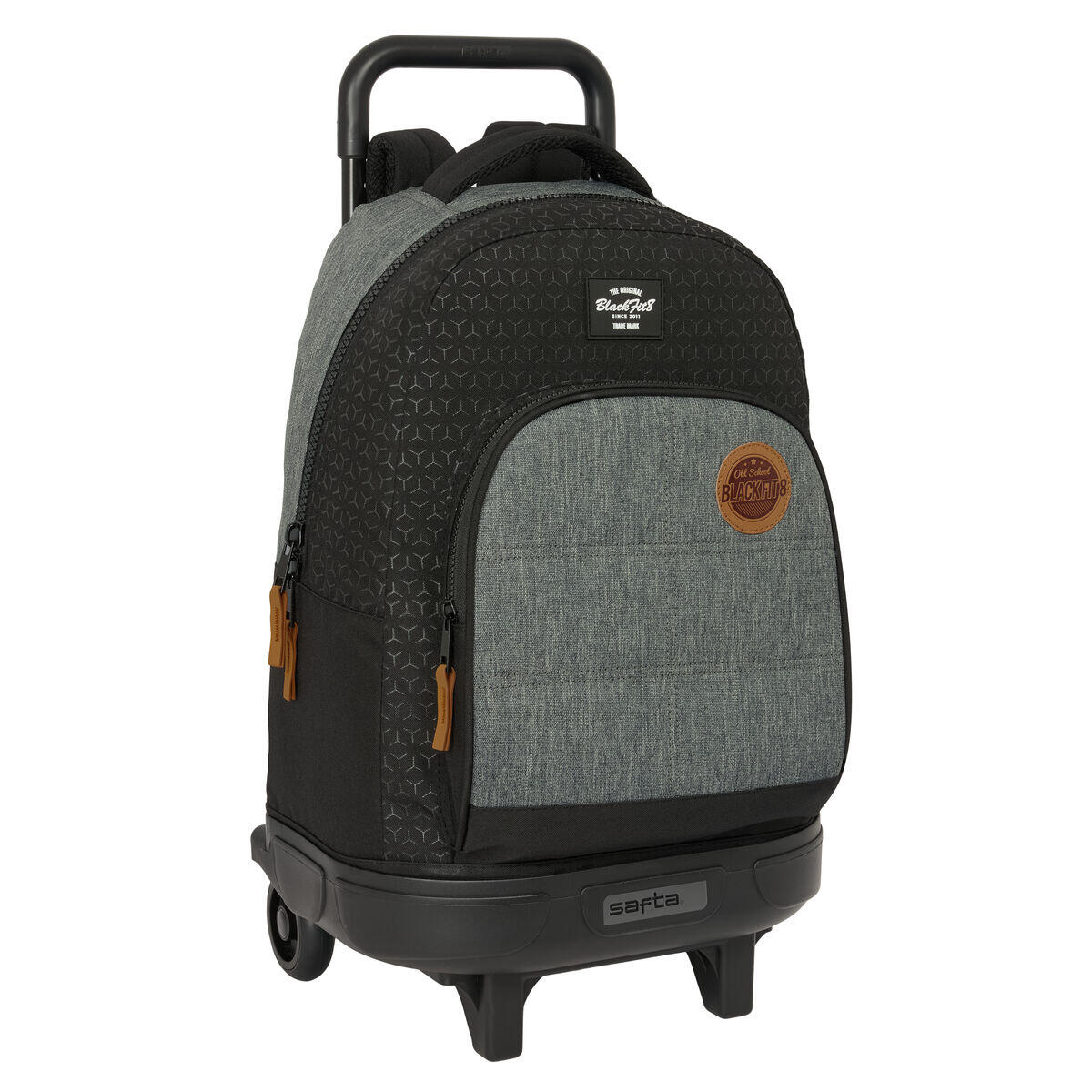 Torba szkolna z kółkami BlackFit8 Old school Czarny