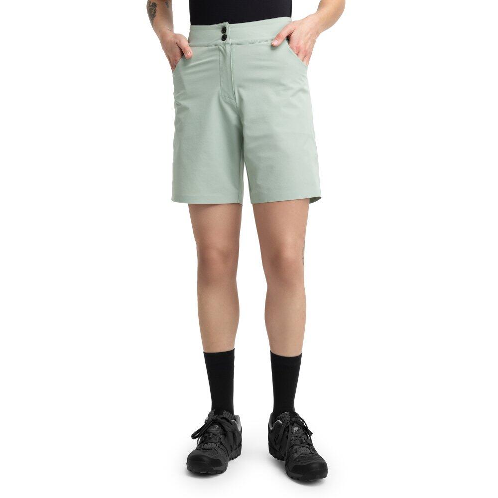 Damskie turystyczne szorty rowerowe Kolarstwo Siroko Turf Gray Green