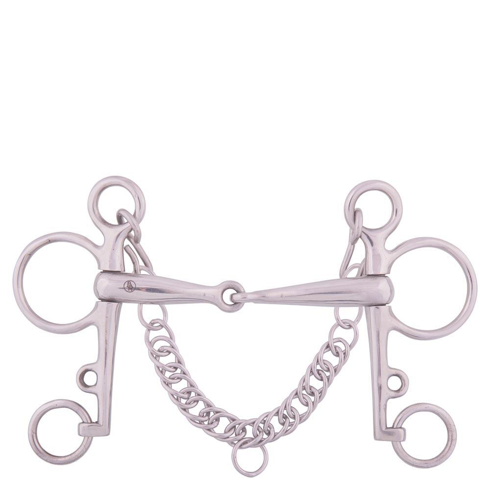 Pelham dla jednego konia, stal nierdzewna BR Equitation Apple Mouth